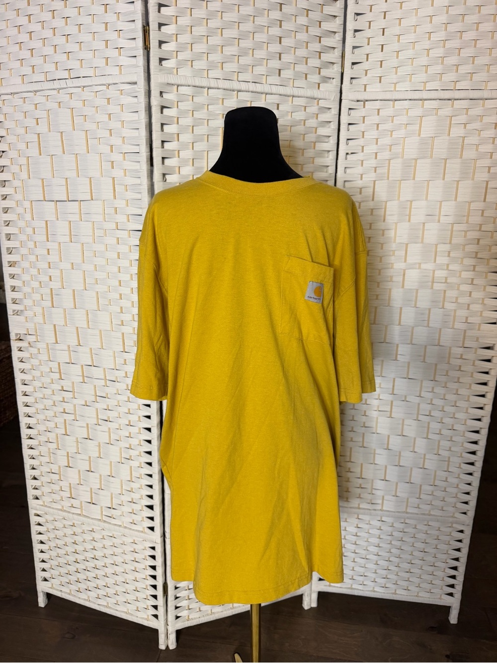 Carhartt Men’s Mustard Yellow Short-Sleeve Pocket Tee